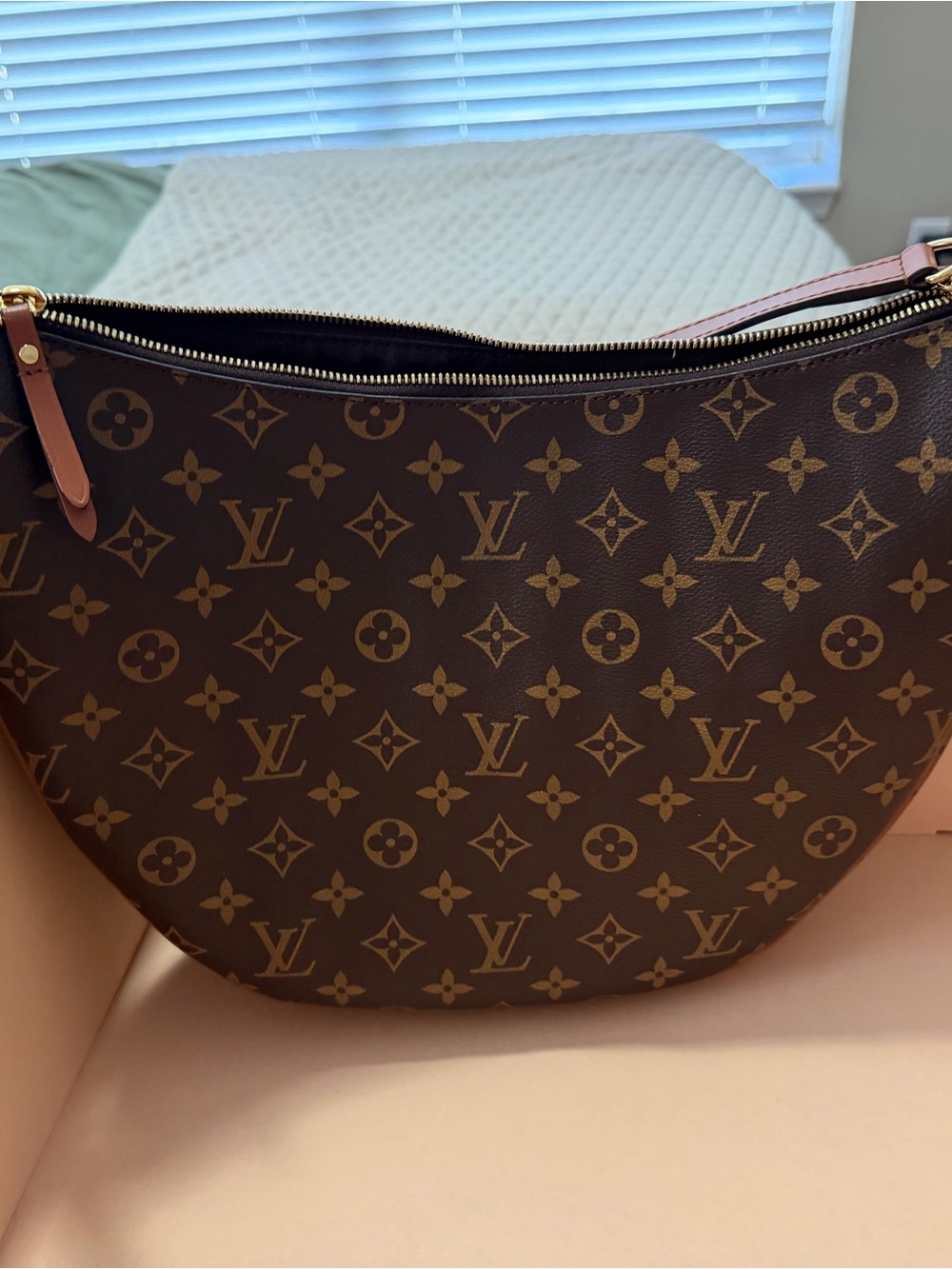 Louis Vuitton Monogram Canvas Crescent Shoulder Bag in Brown - Picture 1 of 12